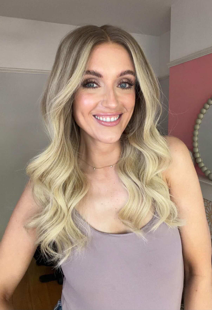Lisa Wig | Ash Blonde Balayage HD Lace Human Hair Wig READY TO SHIP