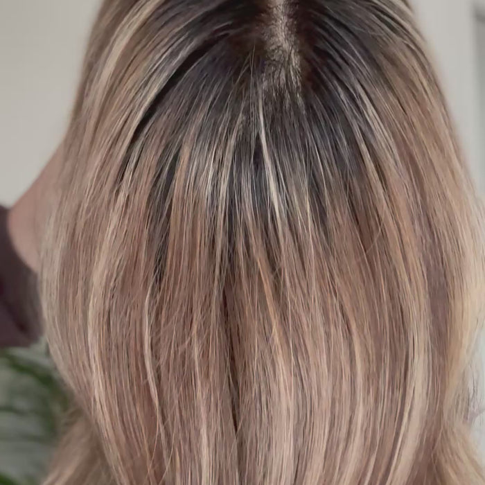 Brown Blonde Balayage Wig 180 Density